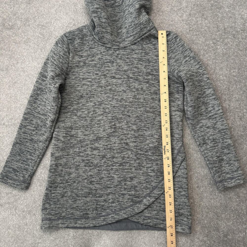 Lands' End Sweatshirt Womens Small Gray Cowl Neck Fleece Tunic Pullover Top - Picture 7 of 8